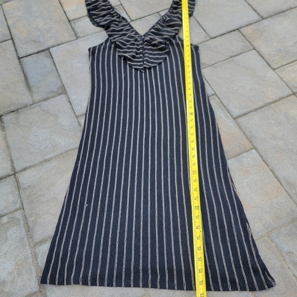 Zara Pin Striped Sleeveless Dress L - Picture 4 of 8